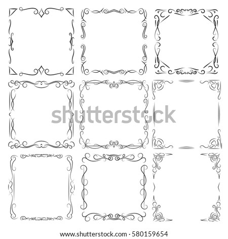 Simple Frames Set 1 Stock Vector 117529894 - Shutterstock