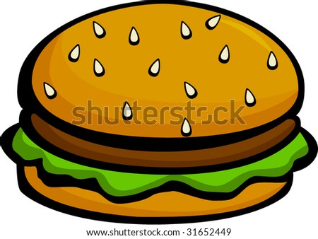 Burger Fries Stock Vector 52651219 - Shutterstock