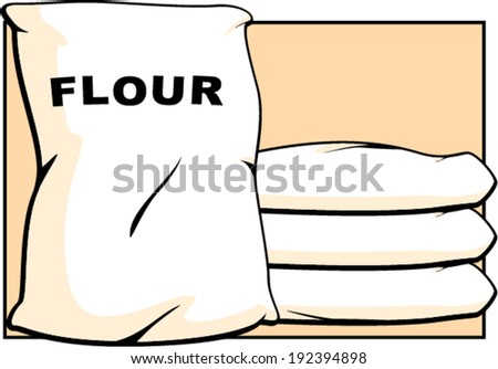 flour sacks - stock vector