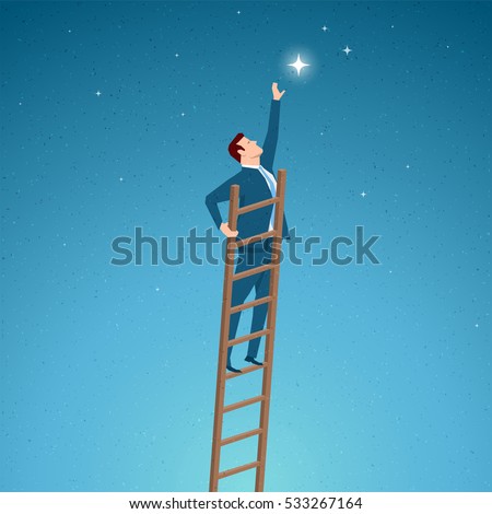 Business concept vector illustration. Career, dreams, success concept. Elements are layered separately in vector file. Business concept vector illustration. Career, dreams, success concept. Elements are layered separately in vector file.