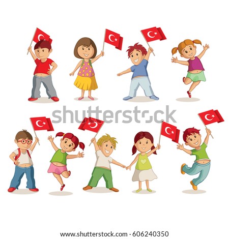 Children with flags Children with flags
