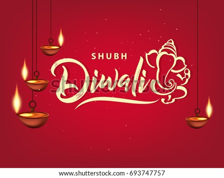 Happy Diwali, Vector Illustration, Easy to Edit, Creative Text Design, Hanging Shiny Diyas, Hindu Festival. Happy Diwali, Vector Illustration, Easy to Edit, Creative Text Design, Hanging Shiny Diyas, Hindu Festival.