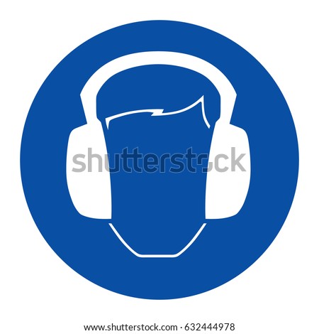 Hearing Protection Signvector Stock Vector 324715436 - Shutterstock