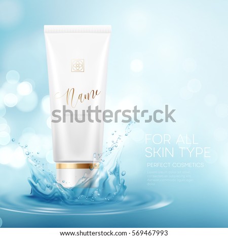 Design cosmetics product advertising. Vector illustration EPS10 Design cosmetics product advertising. Vector illustration EPS10