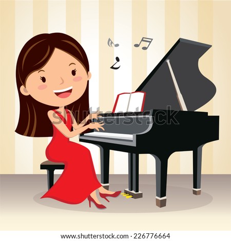 Girl Playing Piano Stock Photos, Images, & Pictures | Shutterstock