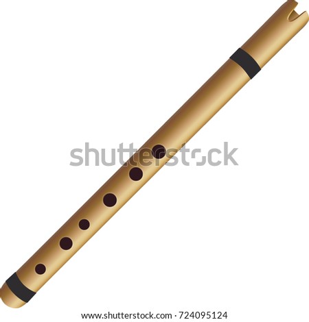 Indian Flute Wooden Handmade Musical Instrument Stock Photo 23852980