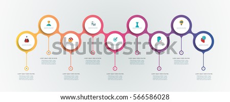Vector infographics timeline design template with 3D paper label, integrated circles background. Blank space for content, business, infographic, diagram, flowchart, diagram, time line or steps process Vector infographics timeline design template with 3D paper label, integrated circles background. Blank space for content, business, infographic, diagram, flowchart, diagram, time line or steps process