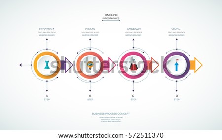 Vector infographics timeline design template with 3D paper label, integrated circles background. Blank space for content, business, infographic, diagram, flowchart, process, diagram, time line Vector infographics timeline design template with 3D paper label, integrated circles background. Blank space for content, business, infographic, diagram, flowchart, process, diagram, time line