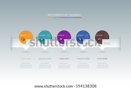 Vector Infographic label design with icons and 5 options or steps. Infographics for business concept. Can be used for presentations banner, workflow layout, process diagram, flow chart, info graph
Vector Infographic label design with icons and 5 options or steps. Infographics for business concept. Can be used for presentations banner, workflow layout, process diagram, flow chart, info graph