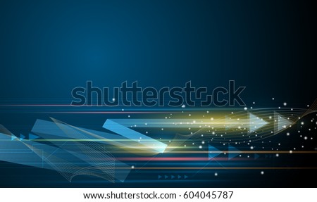 Vector Abstract, science, futuristic, energy technology concept. Digital image of light rays, stripes lines with blue light, speed and motion blur over dark blue background Vector Abstract, science, futuristic, energy technology concept. Digital image of light rays, stripes lines with blue light, speed and motion blur over dark blue background