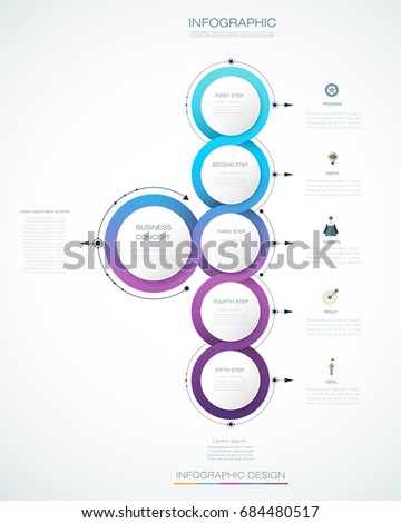Vector Infographic label design with icons and 5 options or steps. Infographics for business concept. Can be used for presentations banner, workflow layout, process diagram, flow chart, info graph Vector Infographic label design with icons and 5 options or steps. Infographics for business concept. Can be used for presentations banner, workflow layout, process diagram, flow chart, info graph