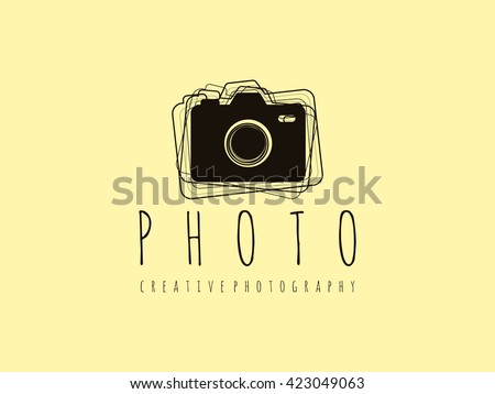 Creative Photo Camera Logo Template Stock Vector 423049063 - Shutterstock