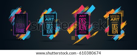 Vector frame for text Modern Art graphics for hipsters . dynamic frame stylish geometric. element for design business cards, invitations, gift cards, flyers and brochures Vector frame for text Modern Art graphics for hipsters . dynamic frame stylish geometric. element for design business cards, invitations, gift cards, flyers and brochures