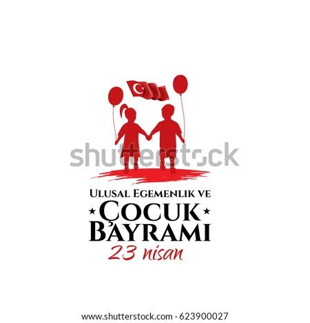 vector illustration of the cocuk baryrami 23 nisan , translation: Turkish April 23 National Sovereignty and Children's Day, graphic design to the Turkish holiday, kids icon, children logo. vector illustration of the cocuk baryrami 23 nisan , translation: Turkish April 23 National Sovereignty and Children's Day, graphic design to the Turkish holiday, kids icon, children logo.