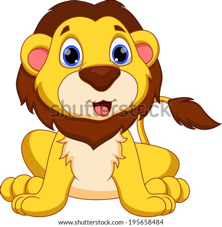 Cute Lion Cartoon Stock Illustration 163523192 - Shutterstock