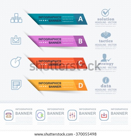 Colorful Infographics Elements, Website Numbers Banner Design - stock vector Colorful Infographics Elements, Website Numbers Banner Design - stock vector