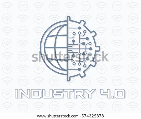 Industry 4.0 Concept Business Control or Logo, Modern Thin Line Icon Presentation Design. Internet of Things, Cloud Computing, Network, Future, Automation Illustration. Flat Web Infographics Elements Industry 4.0 Concept Business Control or Logo, Modern Thin Line Icon Presentation Design. Internet of Things, Cloud Computing, Network, Future, Automation Illustration. Flat Web Infographics Elements