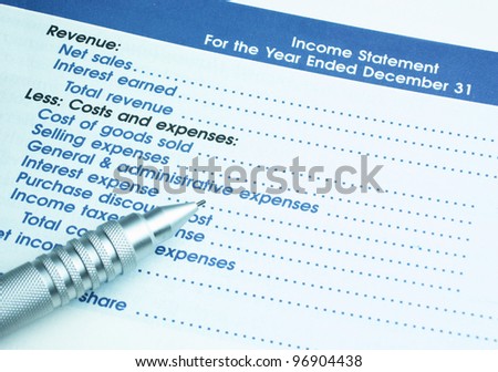 Stock options income statement