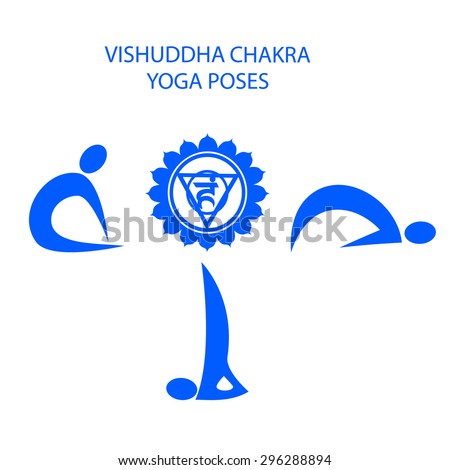 for chakra poses chakra  yoga  Vishuddha poses stock muladhara activation Yoga vector