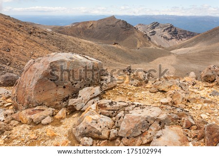 Volcanic boulders Stock Photos, Illustrations, and Vector Art