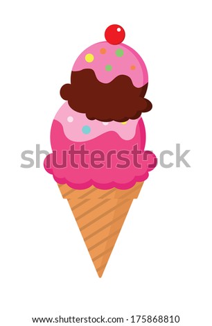 Illustration Isolated Ice Cream Cone On Stock Vector 58060315