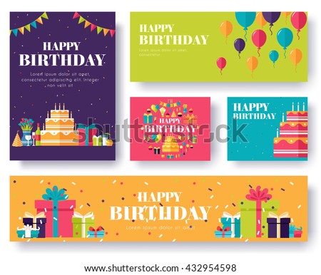 Gifts vector banners set - stock vector Gifts vector banners set - stock vector