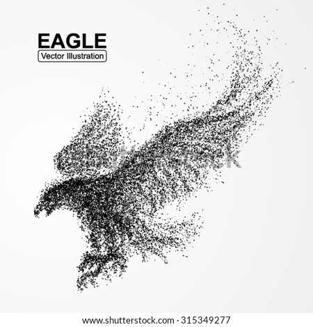 Particle Eagle, vector illustration composition - stock vector Particle Eagle, vector illustration composition - stock vector