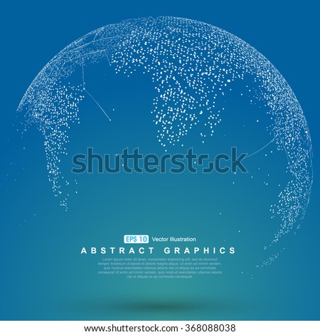 World map point, line, composition, representing the global, Global network connection,international meaning. - stock vector World map point, line, composition, representing the global, Global network connection,international meaning. - stock vector