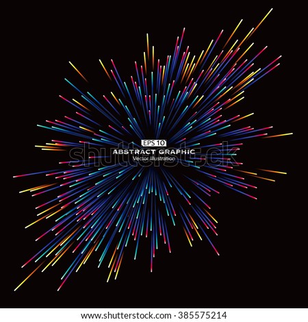 Dot and line consisting of radial abstract graphics. - stock vector Dot and line consisting of radial abstract graphics. - stock vector