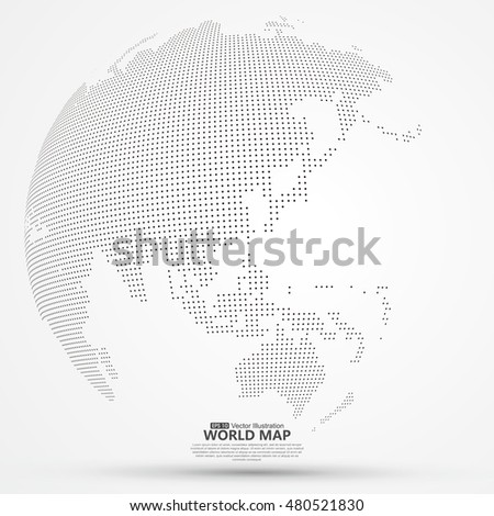 Three-dimensional abstract planet, dots, representing the global, international meaning. Three-dimensional abstract planet, dots, representing the global, international meaning.