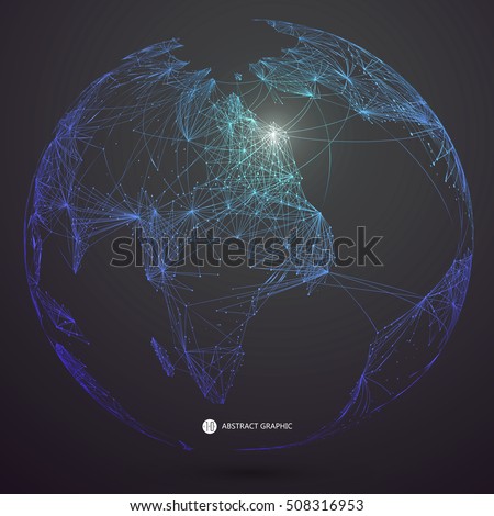 World map point, line, composition, representing the global, Global network connection,international meaning. World map point, line, composition, representing the global, Global network connection,international meaning.