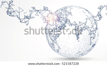 World map point, line, composition, representing the global, Global network connection,international meaning. World map point, line, composition, representing the global, Global network connection,international meaning.