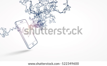 Mobile Internet technology, vector illustration.