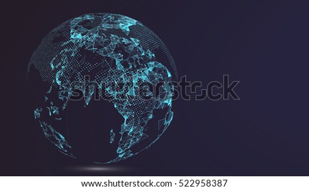 World map point, line, composition, representing the global, Global network connection,international meaning. World map point, line, composition, representing the global, Global network connection,international meaning.