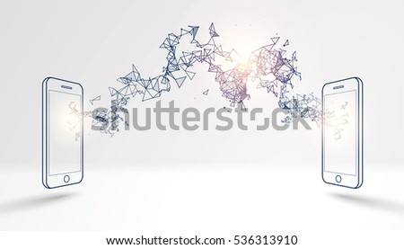 Mobile Internet technology, vector illustration. Mobile Internet technology, vector illustration.