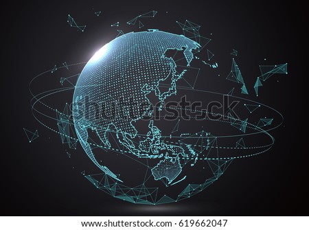 Futuristic globalization interface, a sense of science and technology abstract graphics. Futuristic globalization interface, a sense of science and technology abstract graphics.