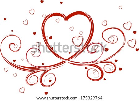 Floral Love Heart Design That Would Stock Vector 4270210 - Shutterstock