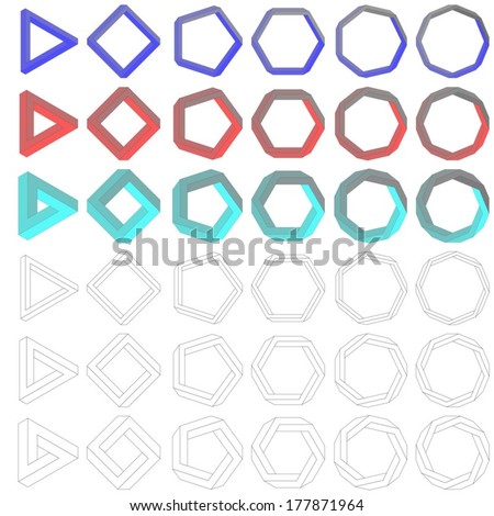 Penrose Triangle Stock Vectors & Vector Clip Art | Shutterstock