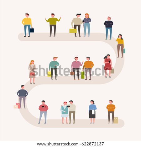 people on street vector illustration flat design people on street vector illustration flat design