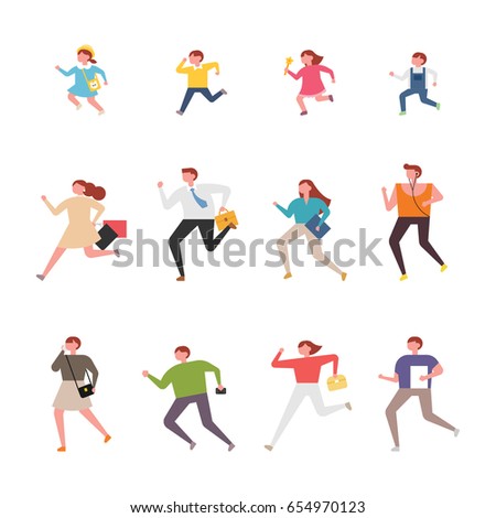 running people character vector illustration flat design running people character vector illustration flat design