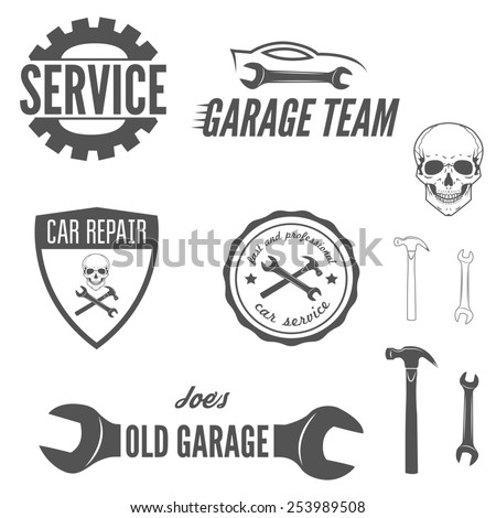 ... for mechanic, garage, car repair and auto service - stock vector