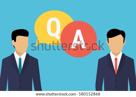 Consulting business advise. Businessman and consultant with speech bubbles and letters q and a. Flat illustration of consult expert for financial and analytics support. Business expert consult advise Consulting business advise. Businessman and consultant with speech bubbles and letters q and a. Flat illustration of consult expert for financial and analytics support. Business expert consult advise