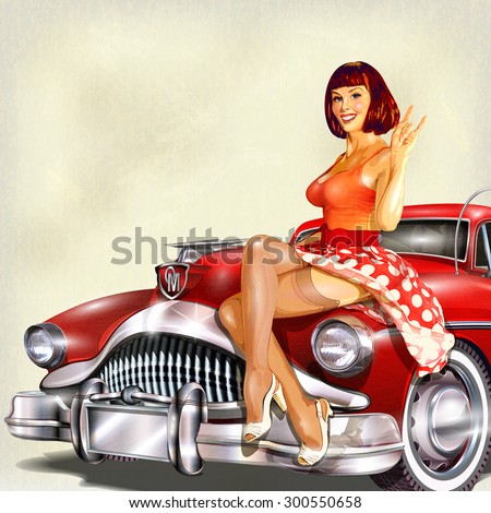 Thanks Pin up girl car naked Pin up girl car naked