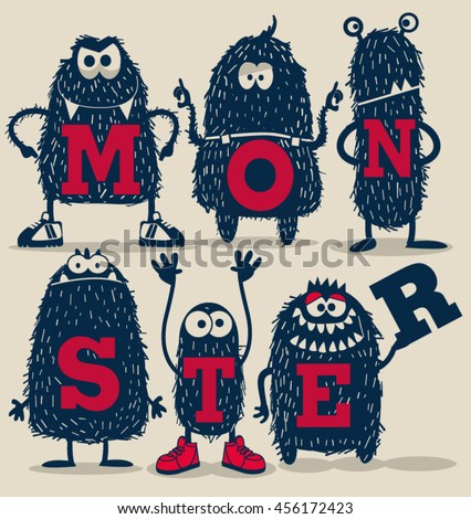 monster set - stock vector monster set - stock vector