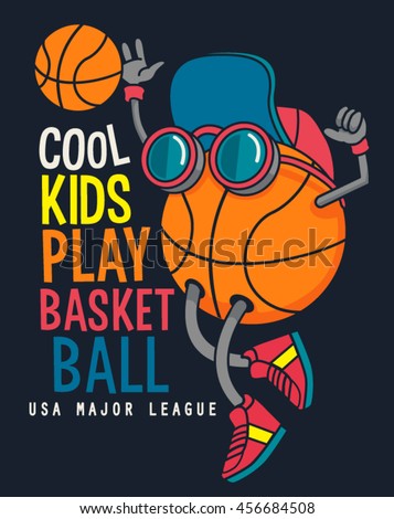 vector cool basketball player design - stock vector