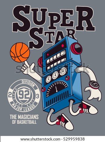 cool basketball player robot vector design cool basketball player robot vector design