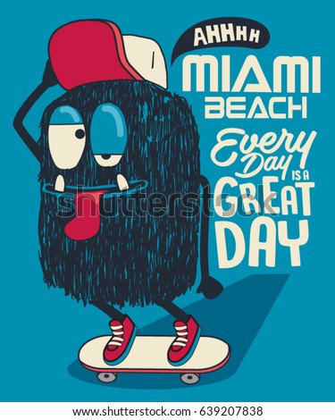 cute monster skateboarder cute monster skateboarder