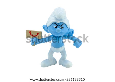 grouchy smurf toy