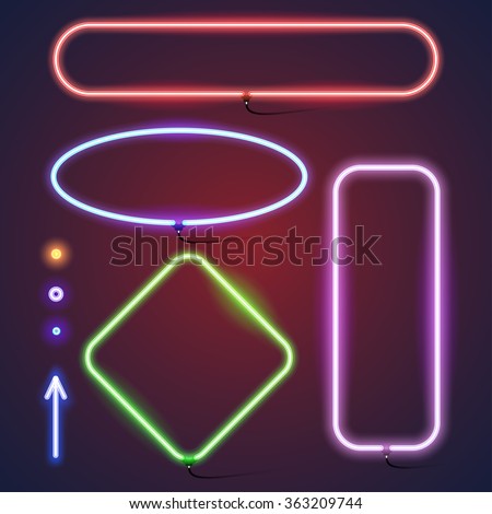 Framed neon art Framed neon art