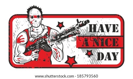 stock-vector-the-masked-man-machine-gun-